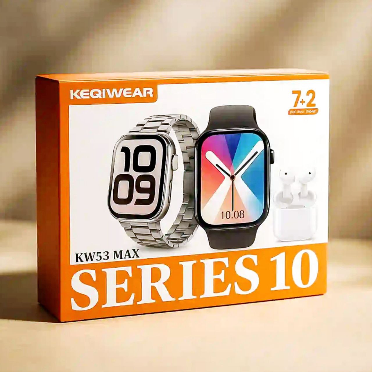 واچ اورجینال KEQIWEAR مدل KW53 max ✅واچ سری10 ✅ایرپاد پر‌و ✅۷بند متنوع ✅عالی شناسه کالا:A020